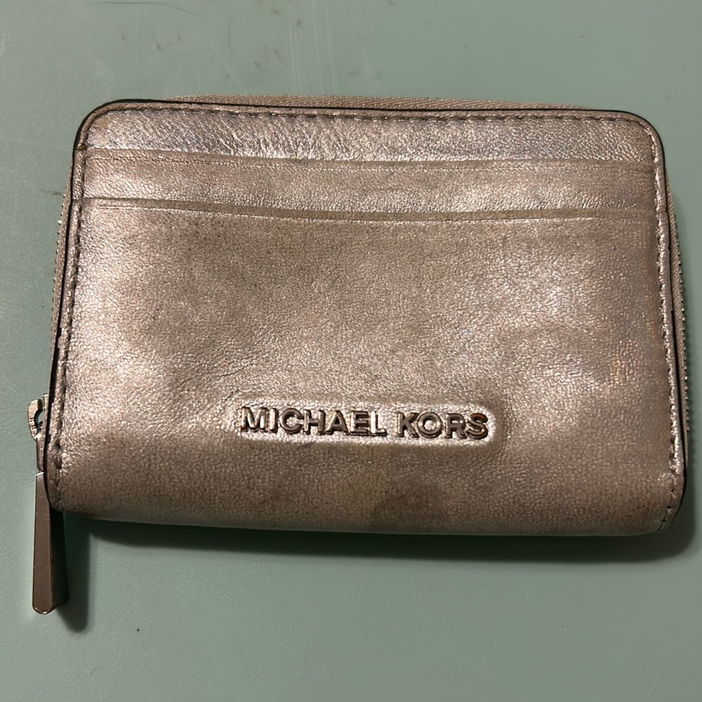 Michael Kors small wallet silver used.